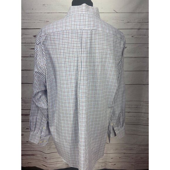 Kirkland Signature Purple Blue Plaid Size 17-33 Men's Button Down Dress SHirt - Picture 3 of 6